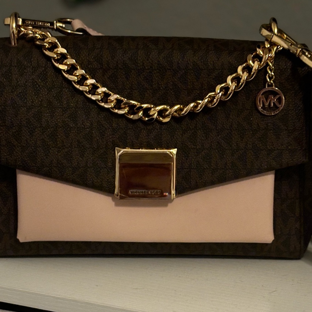 Michael Kors Bag monogram brown and pink